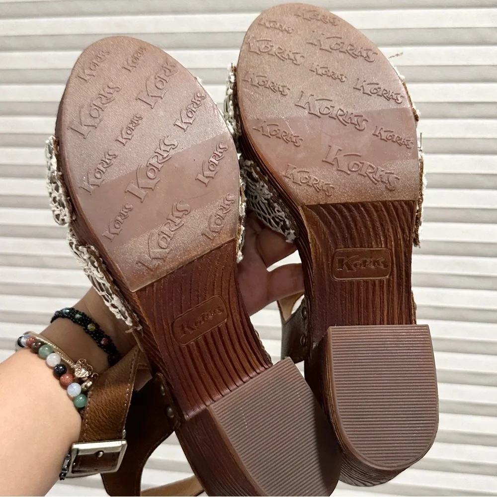🌸KORKS🌸 Natalia Crochet Know Sandal Size: 10M